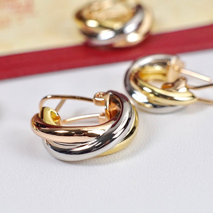 [Okajuri Jewelry] TRINITY ON DIAMOND CLASSIC EARRINGS