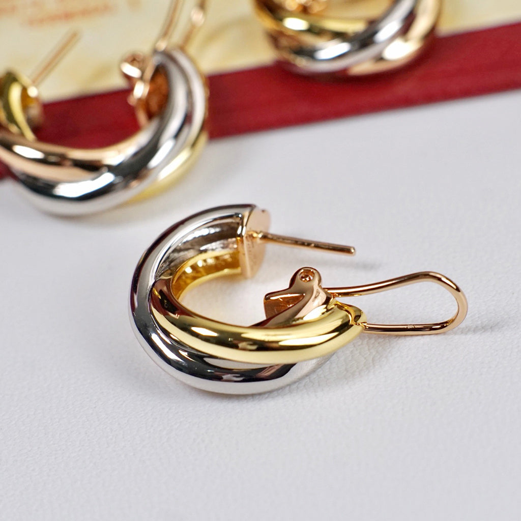 [Okajuri Jewelry] TRINITY ON DIAMOND CLASSIC EARRINGS