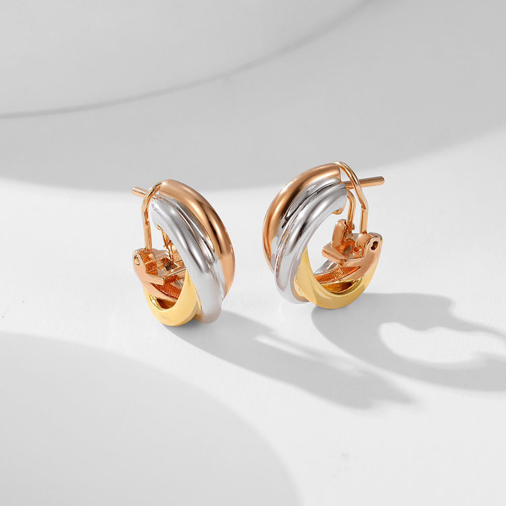 [Okajuri Jewelry] TRINITY ON DIAMOND CLASSIC EARRINGS