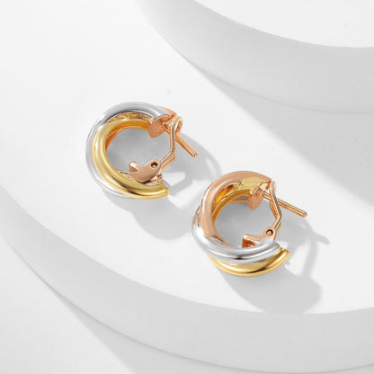 [Okajuri Jewelry] TRINITY ON DIAMOND CLASSIC EARRINGS