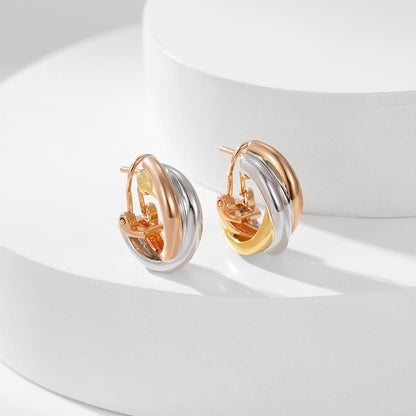 [Okajuri Jewelry] TRINITY ON DIAMOND CLASSIC EARRINGS