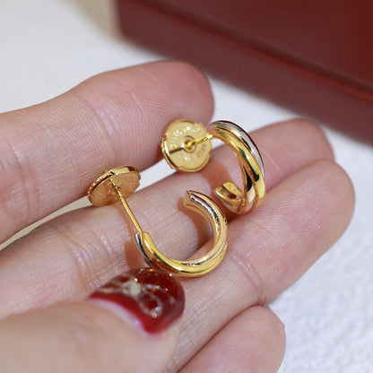 [Okajuri Jewelry] TRINITY ON DIAMOND MINI EARRINGS