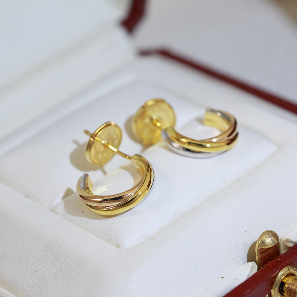 [Okajuri Jewelry] TRINITY ON DIAMOND MINI EARRINGS