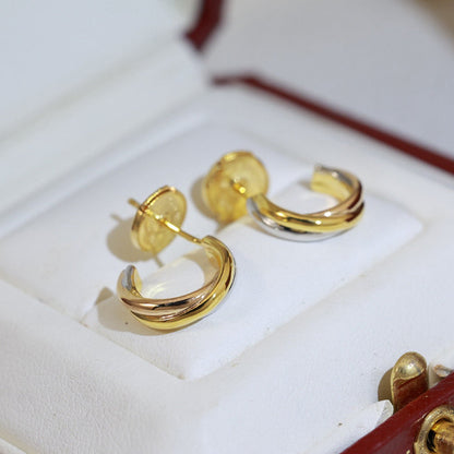 [Okajuri Jewelry] TRINITY ON DIAMOND MINI EARRINGS