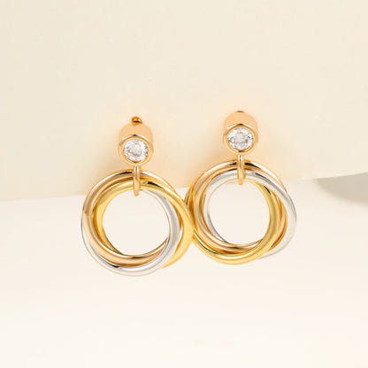 [Okajuri Jewelry] TRINITY ON DIAMOND  EARRINGS