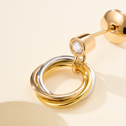 [Okajuri Jewelry] TRINITY ON DIAMOND  EARRINGS