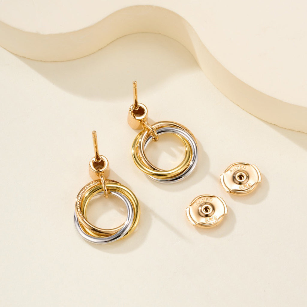 [Okajuri Jewelry] TRINITY ON DIAMOND  EARRINGS