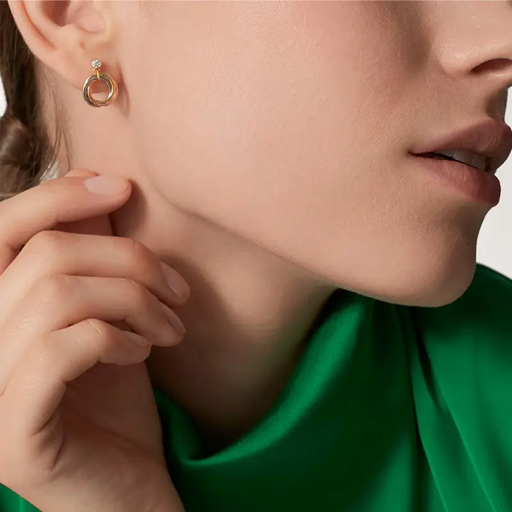 [Okajuri Jewelry] TRINITY ON DIAMOND  EARRINGS