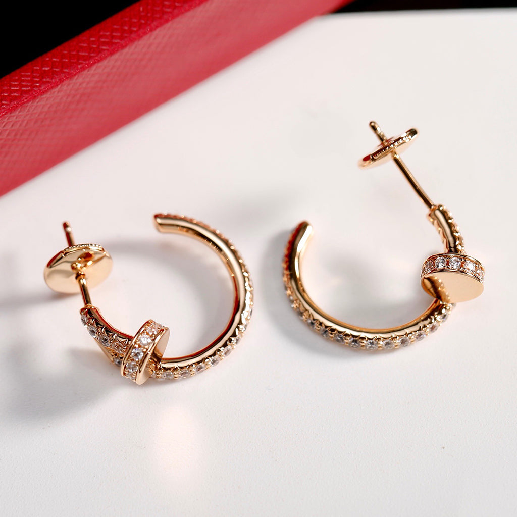 [Okajuri Jewelry] JUSTE FULL DIAMOND SMALL EARRINGS