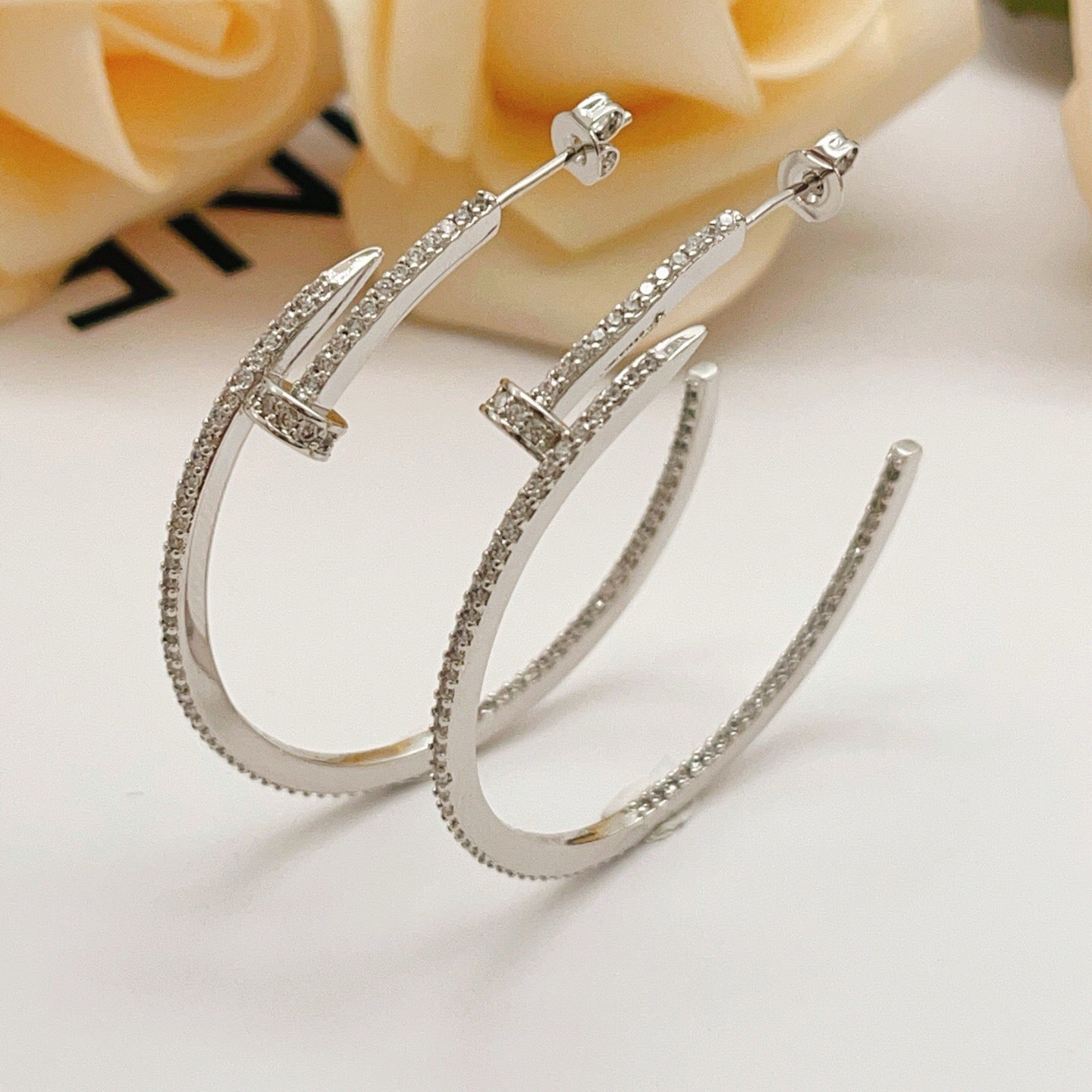 [Okajuri Jewelry] JUSTE FULL DIAMOND LARGE EARRINGS