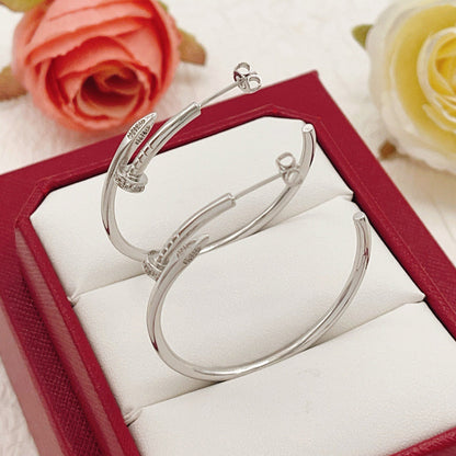 [Okajuri Jewelry] JUSTE HALF DIAMOND LARGE EARRINGS