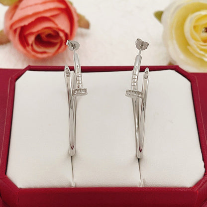 [Okajuri Jewelry] JUSTE HALF DIAMOND LARGE EARRINGS