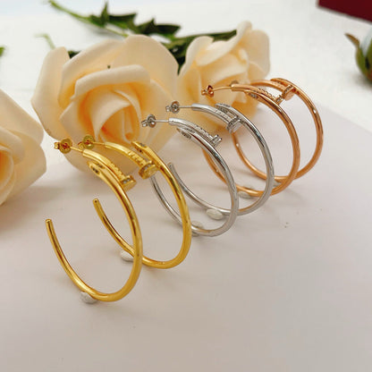 [Okajuri Jewelry] JUSTE HALF DIAMOND LARGE EARRINGS