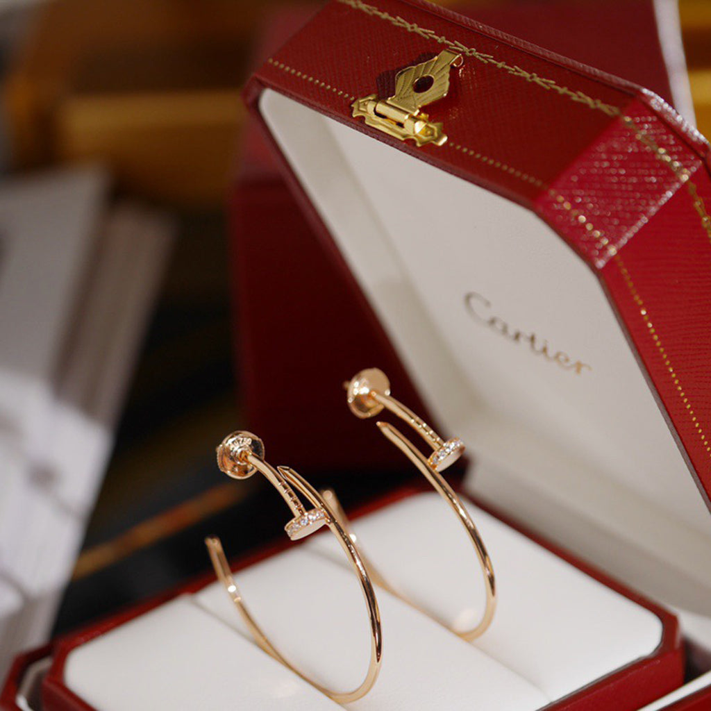 [Okajuri Jewelry] JUSTE HALF DIAMOND LARGE EARRINGS