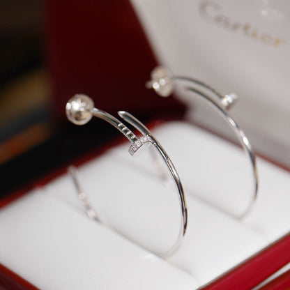 [Okajuri Jewelry] JUSTE HALF DIAMOND LARGE EARRINGS