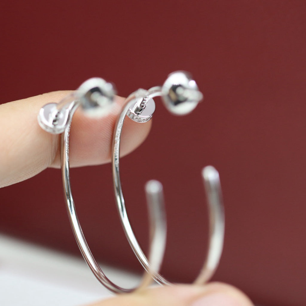 [Okajuri Jewelry] JUSTE HALF DIAMOND LARGE EARRINGS