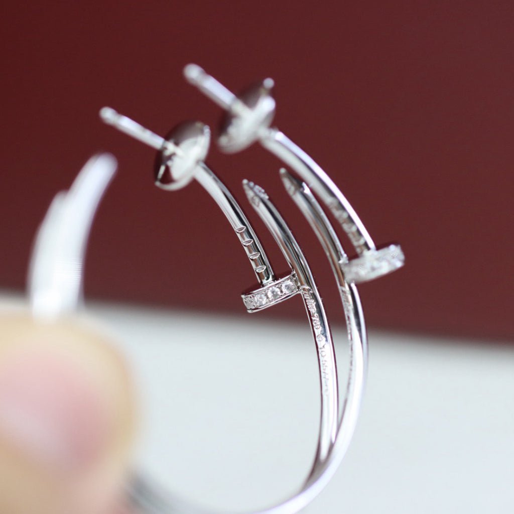 [Okajuri Jewelry] JUSTE HALF DIAMOND LARGE EARRINGS