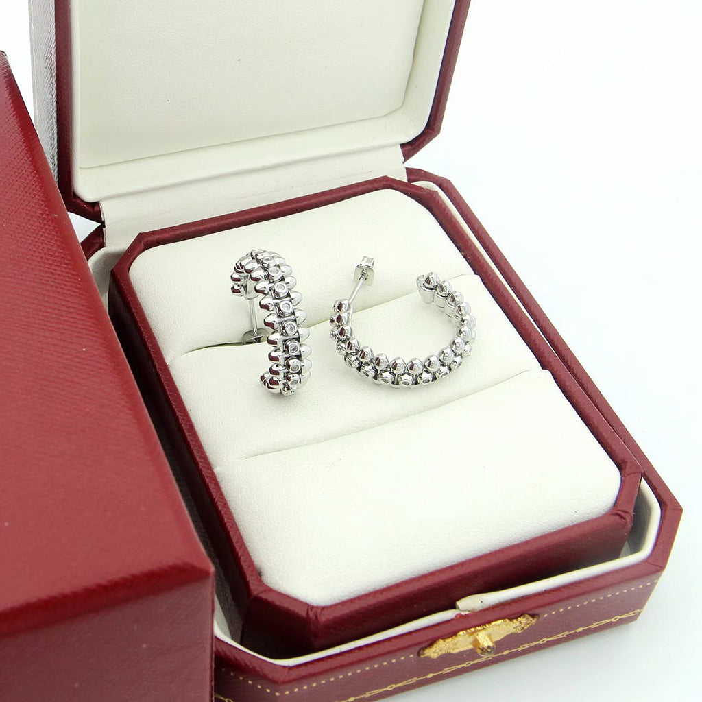 [Okajuri Jewelry] CLASH FULL DIAMOND MEDIUM EARRINGS