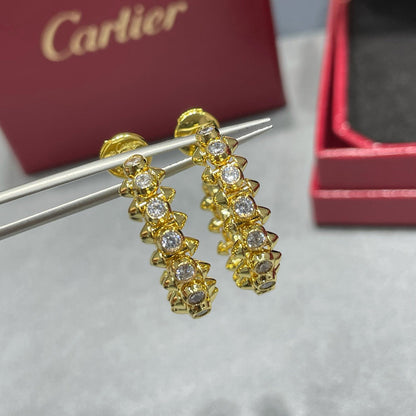 [Okajuri Jewelry] CLASH FULL DIAMOND MEDIUM EARRINGS