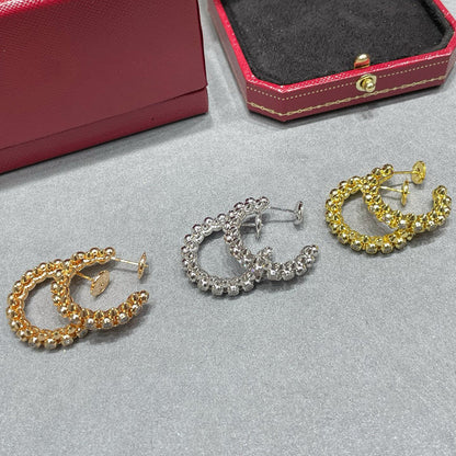 [Okajuri Jewelry] CLASH FULL DIAMOND MEDIUM EARRINGS