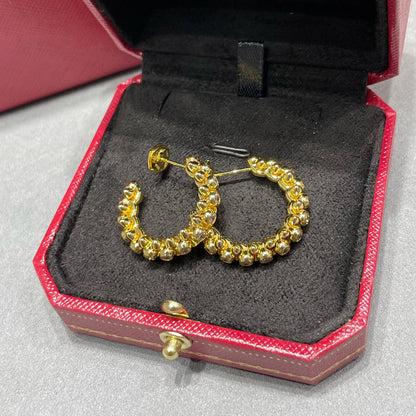 [Okajuri Jewelry] CLASH FULL DIAMOND MEDIUM EARRINGS