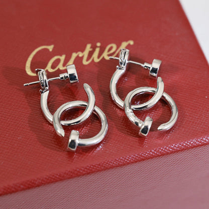 [Okajuri Jewelry] JUSTE NO DIAMOND DOUBLE EARRINGS