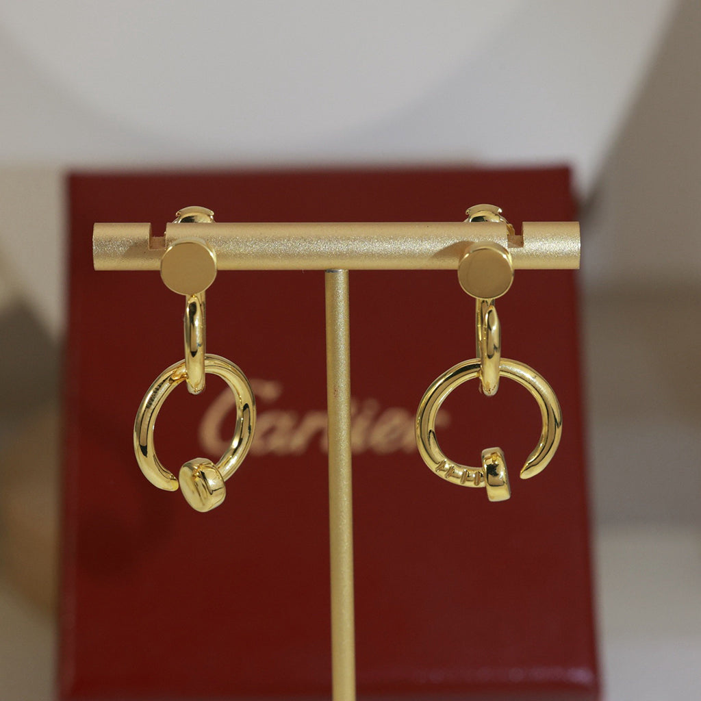 [Okajuri Jewelry] JUSTE NO DIAMOND DOUBLE EARRINGS