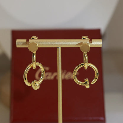 [Okajuri Jewelry] JUSTE NO DIAMOND DOUBLE EARRINGS
