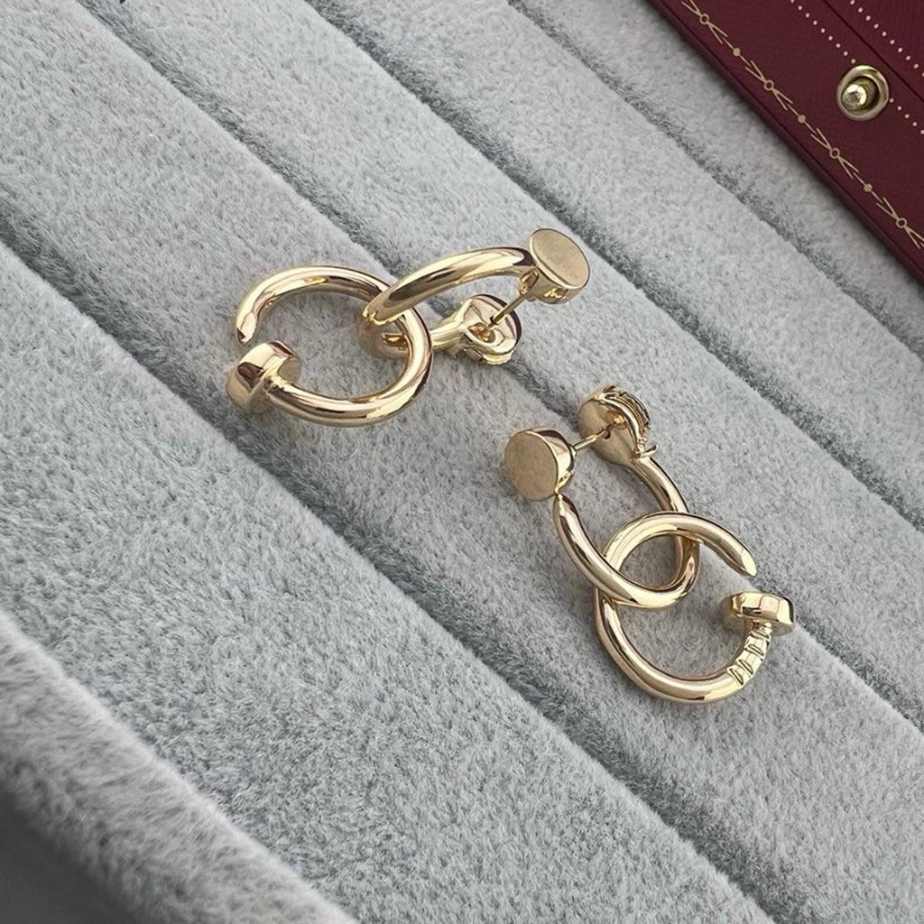 [Okajuri Jewelry] JUSTE NO DIAMOND DOUBLE EARRINGS