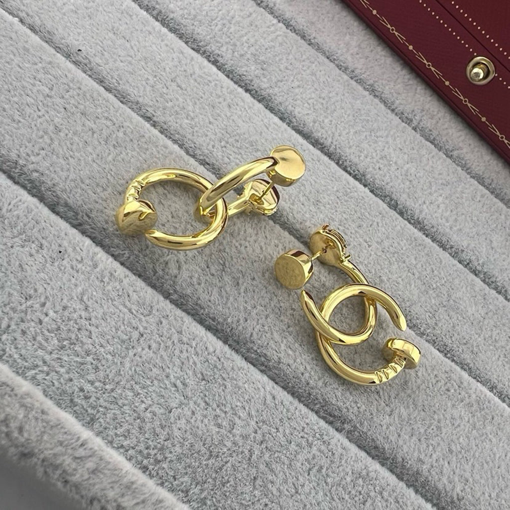 [Okajuri Jewelry] JUSTE NO DIAMOND DOUBLE EARRINGS
