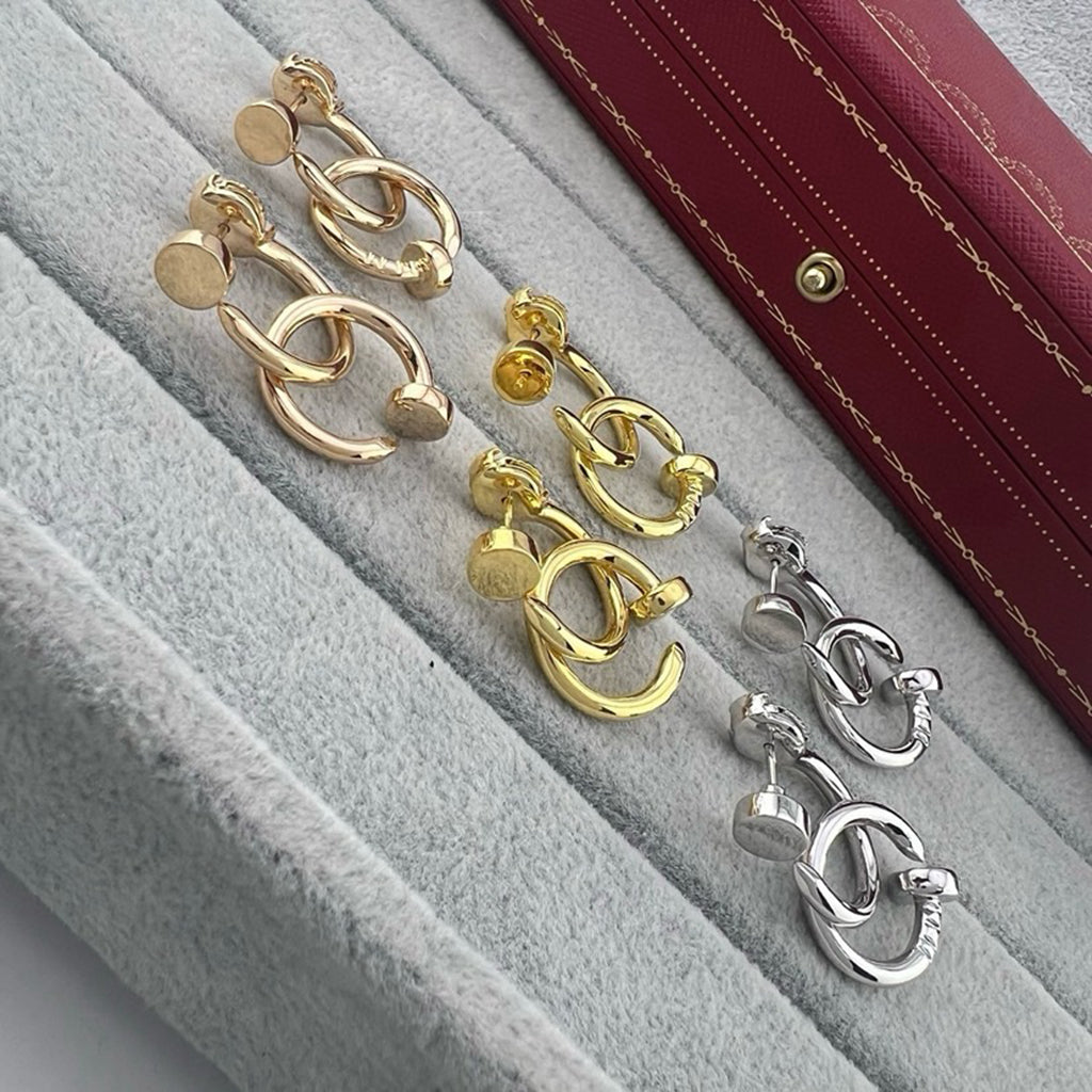 [Okajuri Jewelry] JUSTE NO DIAMOND DOUBLE EARRINGS