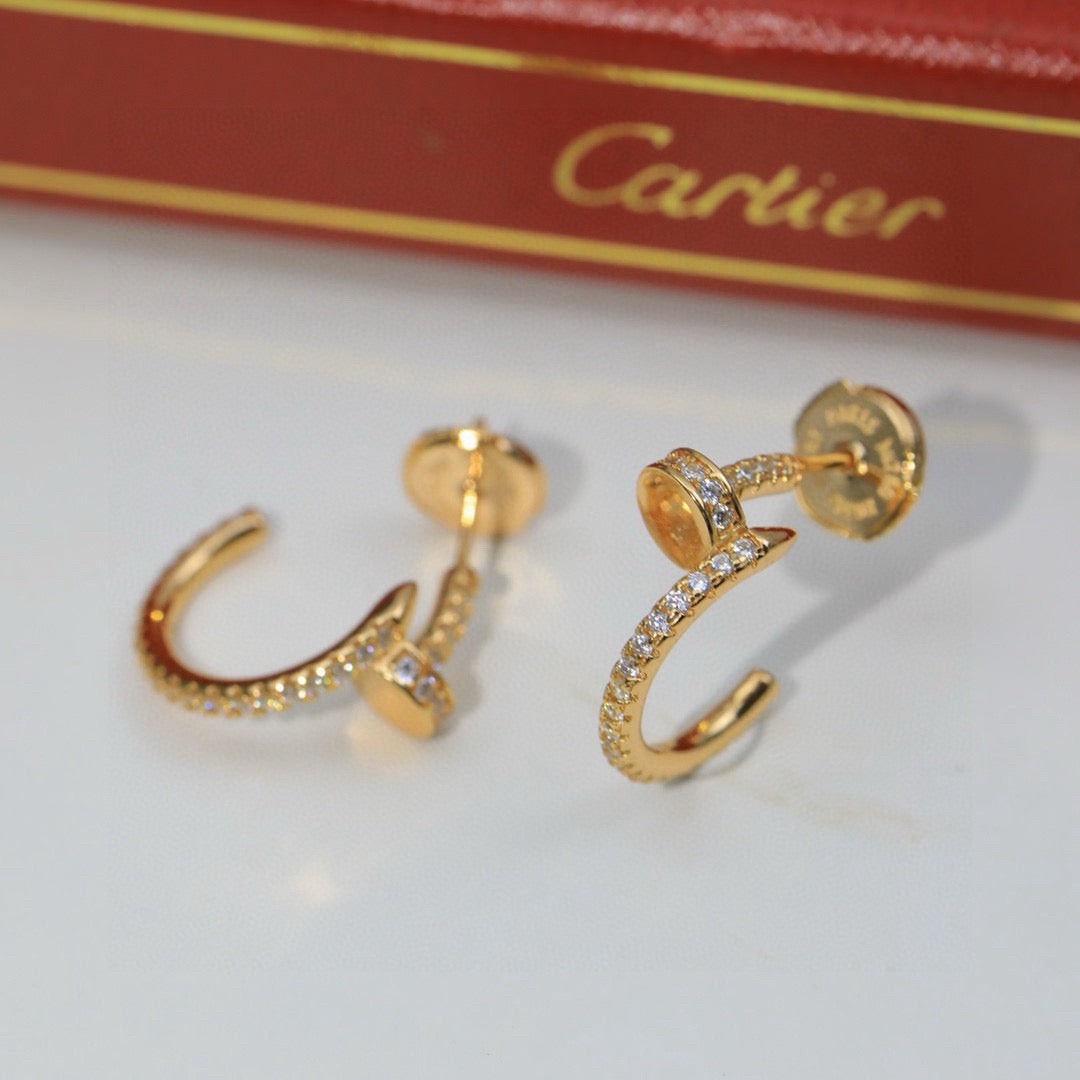 [Okajuri Jewelry] JUSTE FULL DIAMOND DOUBLE EARRINGS