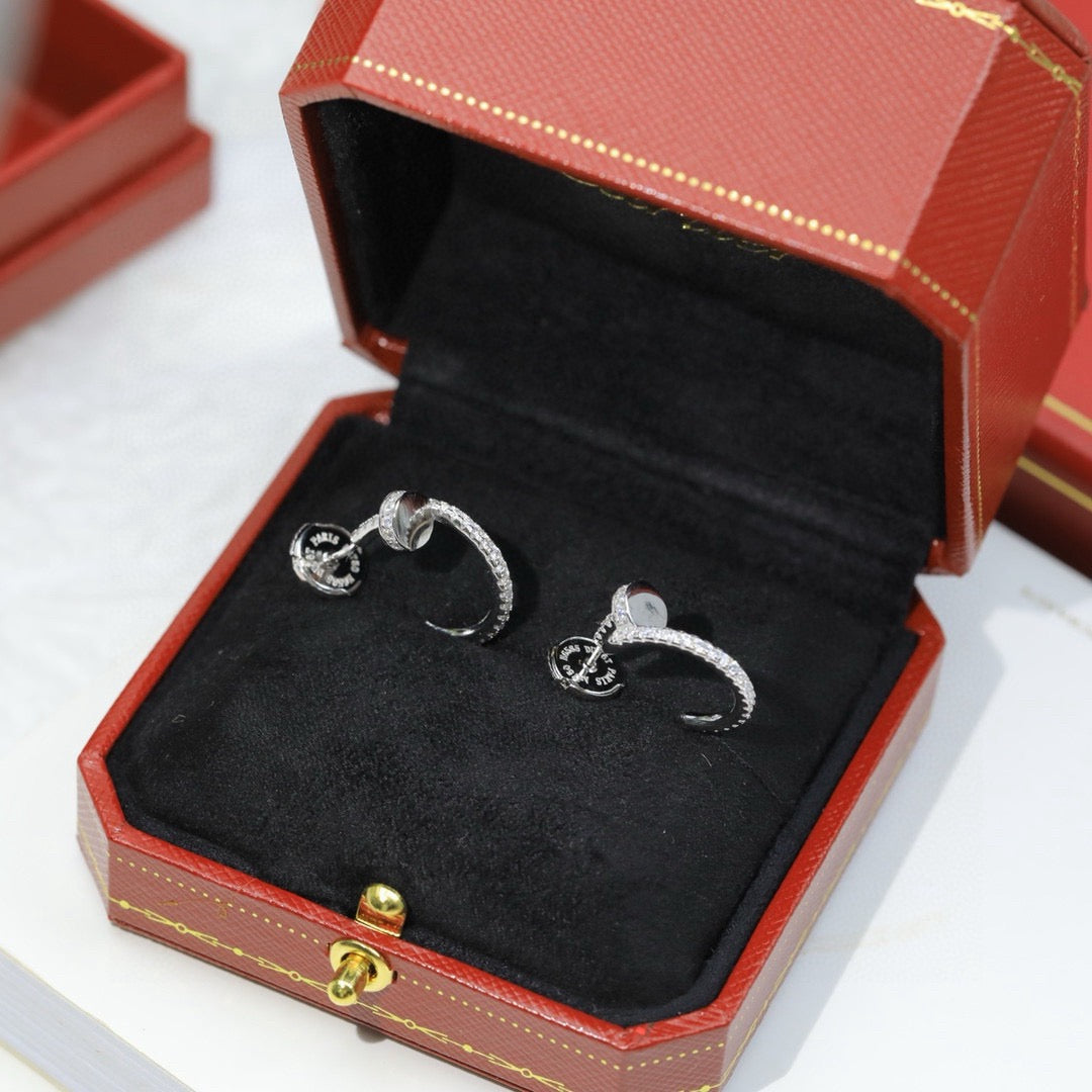 [Okajuri Jewelry] JUSTE FULL DIAMOND DOUBLE EARRINGS