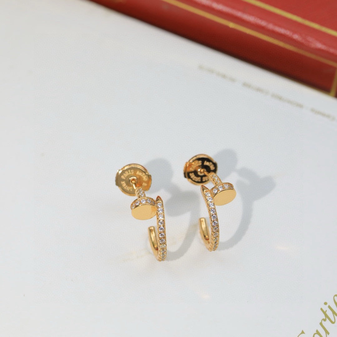 [Okajuri Jewelry] JUSTE FULL DIAMOND DOUBLE EARRINGS