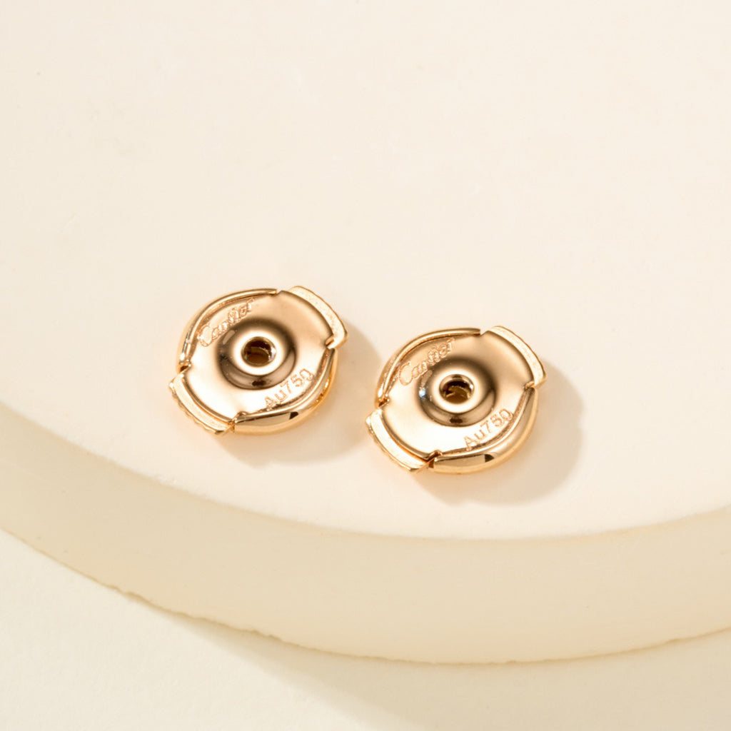 [Okajuri Jewelry] JUSTE HALF DIAMOND DOUBLE EARRINGS