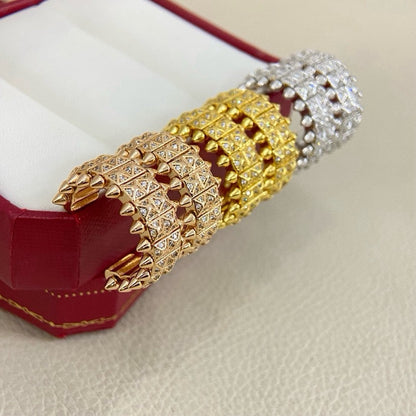 [Okajuri Jewelry] CLASH 9.2MM FULL DIAMOND DOUBLE ROW EARRINGS