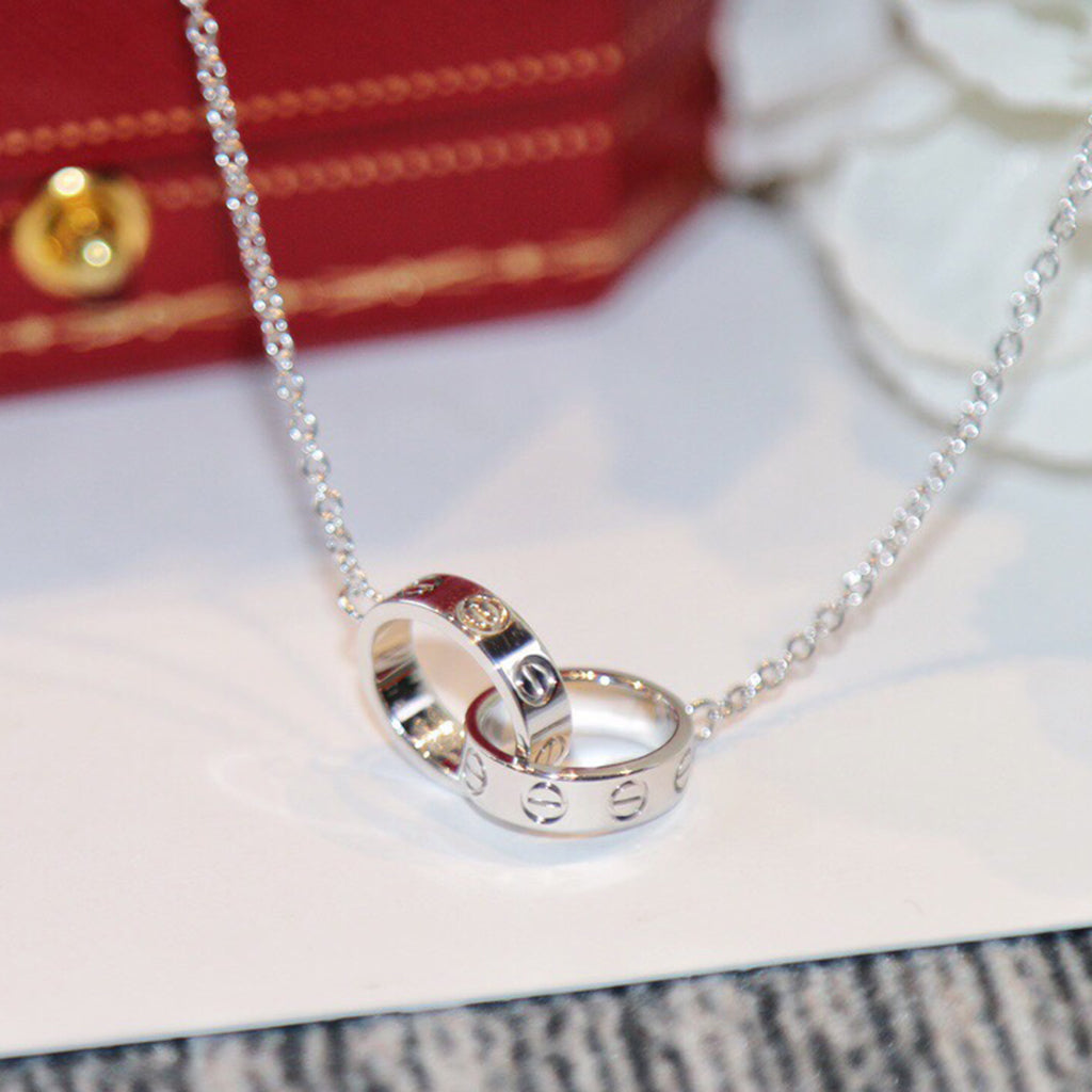 [Okajuri Jewelry] LOVE DOUBLE RING NECKLACE