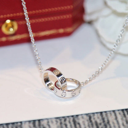 [Okajuri Jewelry] LOVE DOUBLE RING NECKLACE