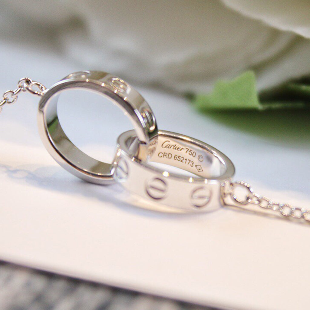 [Okajuri Jewelry] LOVE DOUBLE RING NECKLACE