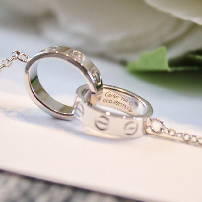 [Okajuri Jewelry] LOVE DOUBLE RING NECKLACE