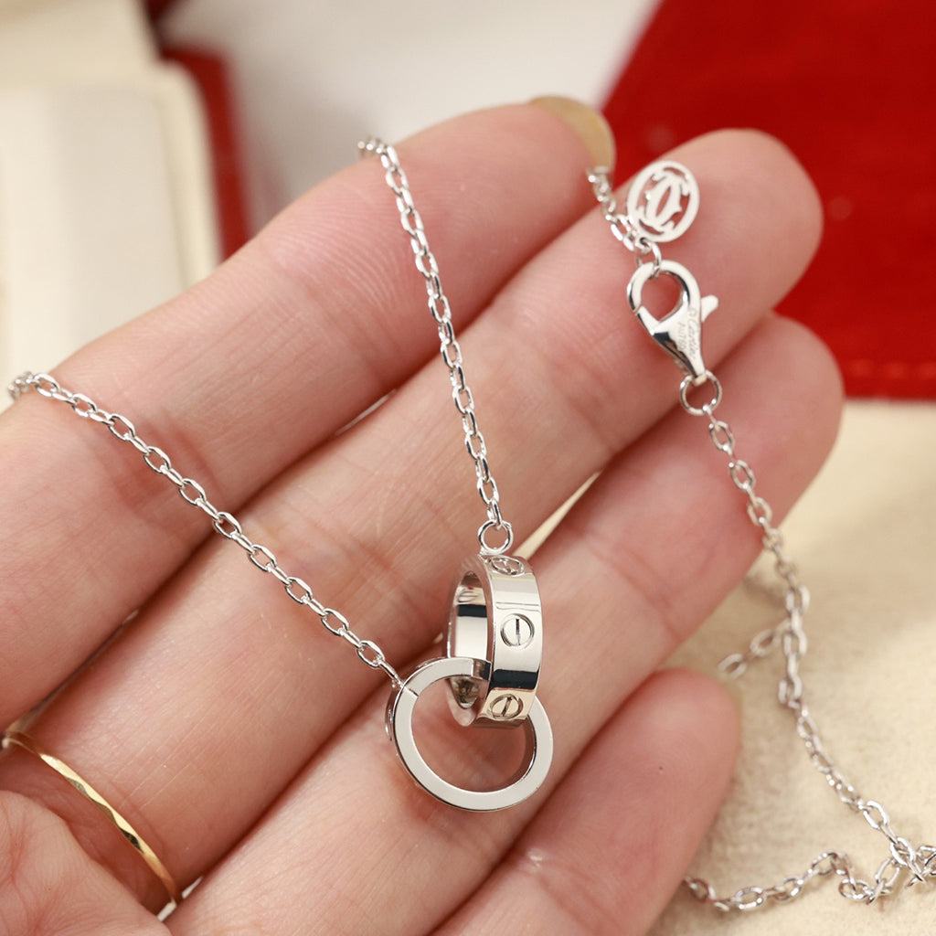 [Okajuri Jewelry] LOVE DOUBLE RING NECKLACE