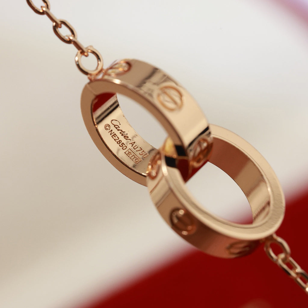 [Okajuri Jewelry] LOVE DOUBLE RING NECKLACE
