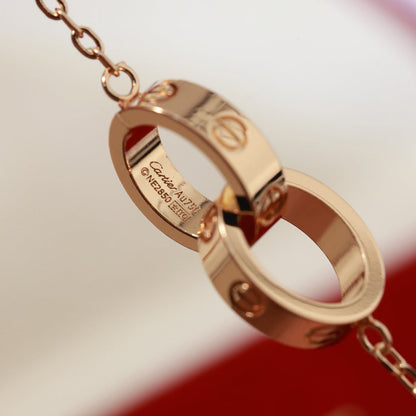 [Okajuri Jewelry] LOVE DOUBLE RING NECKLACE