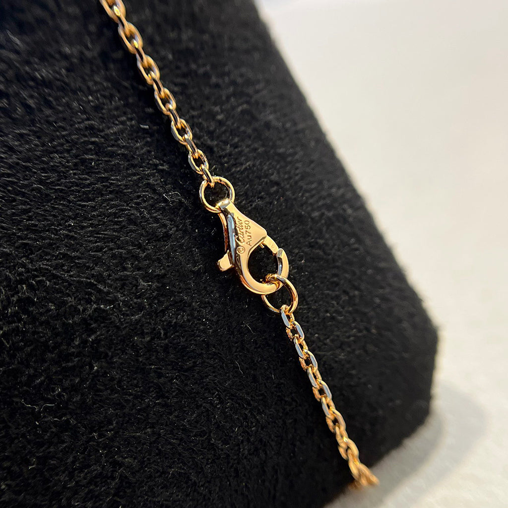 [Okajuri Jewelry] LOVE DOUBLE RING HALF DIAMOND NECKLACE