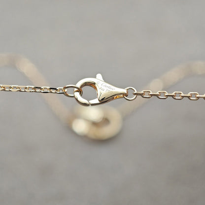 [Okajuri Jewelry] LOVE DOUBLE RING HALF DIAMOND NECKLACE