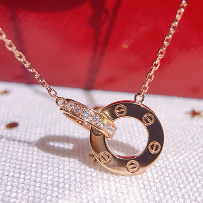 [Okajuri Jewelry] LOVE  FULL DIAMOND PENDANT NECKLACE