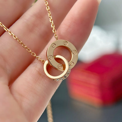 [Okajuri Jewelry] LOVE  FULL DIAMOND PENDANT NECKLACE