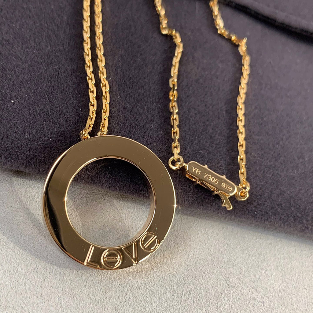 [Okajuri Jewelry] LOVE NECKLACE 16MM 3 DIAMONDS