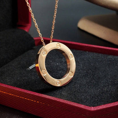 [Okajuri Jewelry] LOVE NECKLACE 16MM 3 DIAMONDS