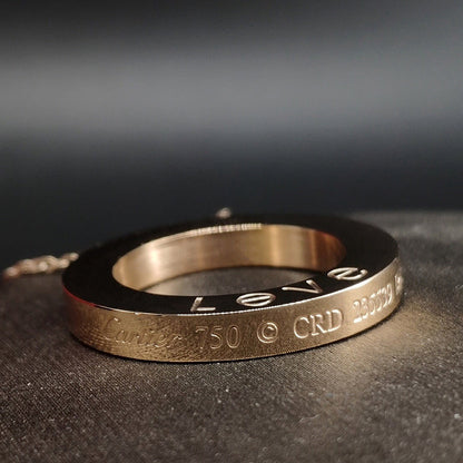 [Okajuri Jewelry] LOVE NECKLACE 16MM 3 DIAMONDS